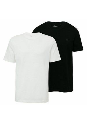 2 PACK - T-Shirt basic - weiß  schwarz