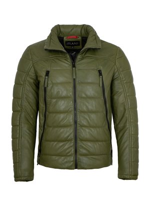 Lederjacke - olive