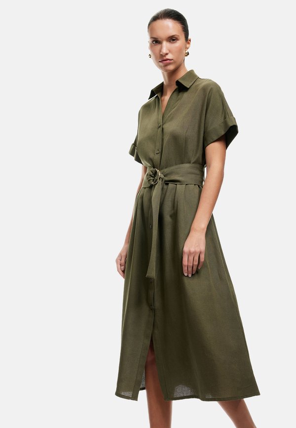 SHORT-SLEEVE   - Blusenkleid - khaki
