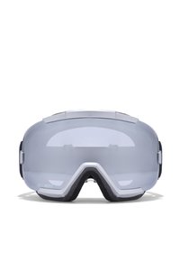 Suusaprillid, millel on sile, läbipaistev lääts ja mattmust vahtraam; ülemisel serval ja külgmistes reguleerimisdetailides on halli aksenti.