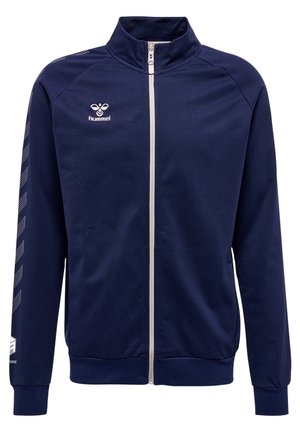 MOVE GRID COT. ZIP  - Zip-up sweatshirt - marine