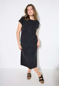 Studio Untold MIDI ACID WASH - Jerseyjurk - charcoal gray melange