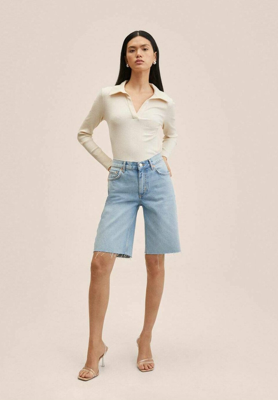 Mango ANAIS - Denim shorts - bleu moyen 