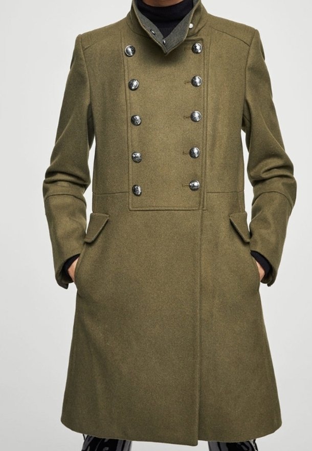 Mango Abrigo clásico - khaki