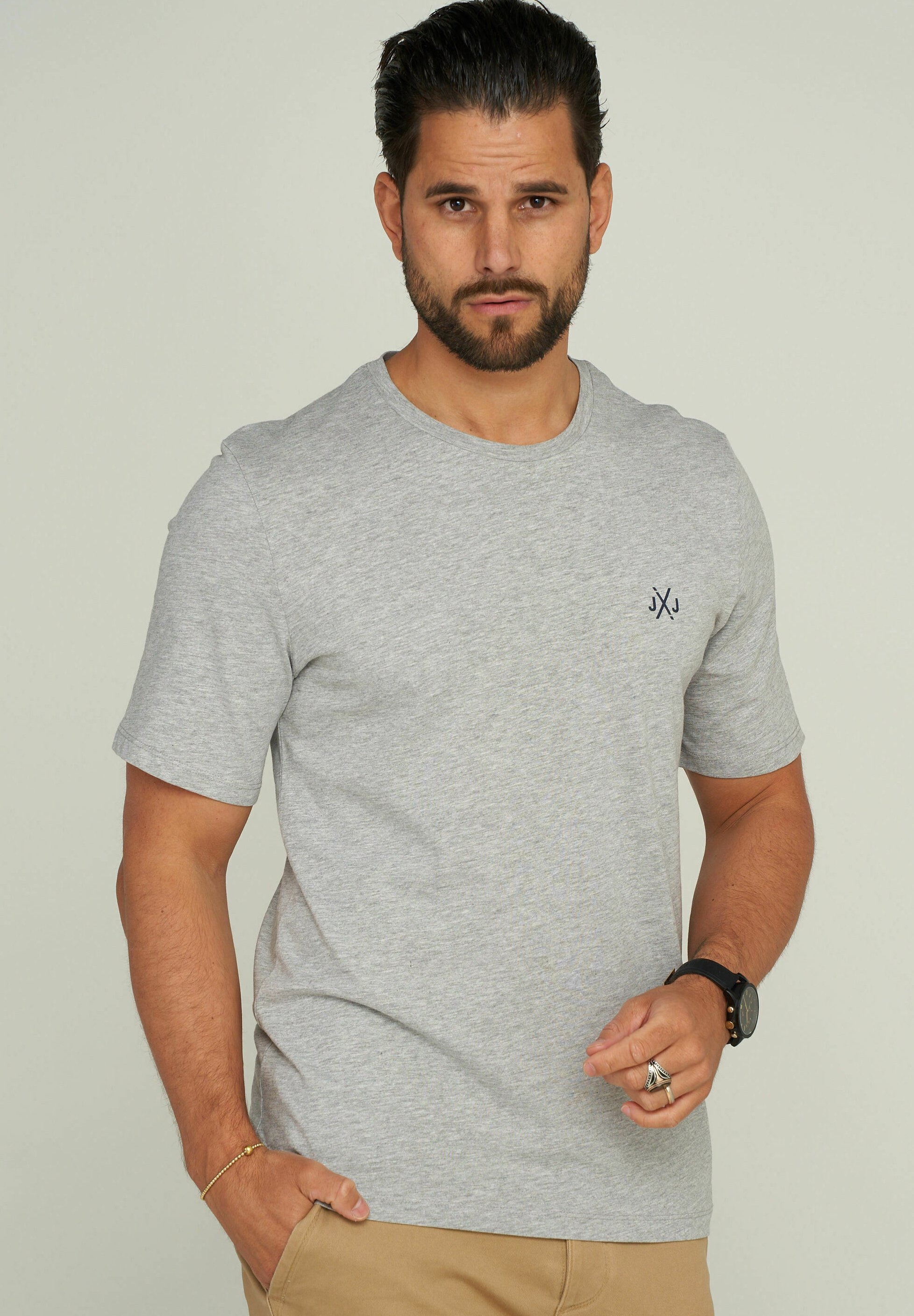 JACK & JONES Herren T-Shirt INFINITY – Rundhals, Kurzarm, Mit Logo & Rückenprint, 100% Baumwolle