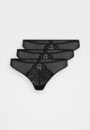 PLANET THONG 3 PACK - Tange - black
