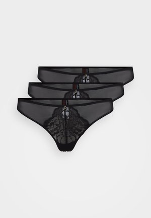 PLANET THONG 3 PACK - Thong - black