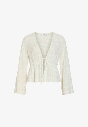 VILA, CARDIGAN VICAPERA TIE FRONT - Gilet - snow white