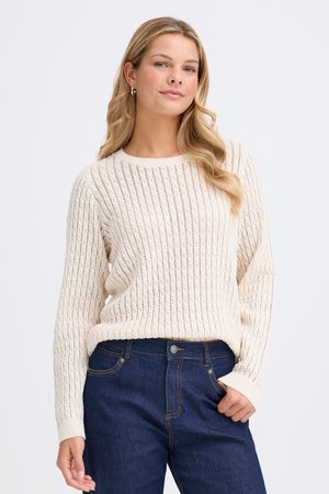 FRSAMMY PU 1 - Strickpullover - whisper white