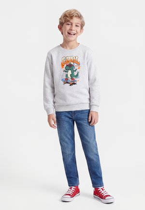 Name it, NMMLORENZO LS NREG SWEAT BRU BOX - Sweatshirt - light grey melange