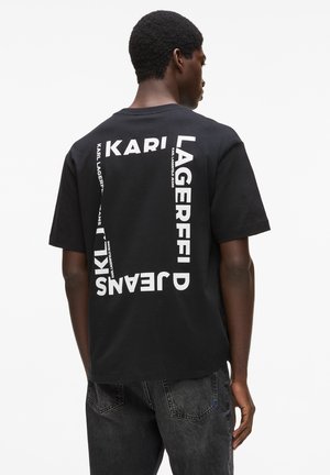 Karl Lagerfeld Jeans BACK FRAME TEE - Camiseta estampada - black