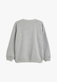 Grijze sweatshirt met een ronde hals, lange mouwen, ribbelboorden en ribbelzoom. Gemaakt van een zachte, gestructureerde stof, met een eenvoudig ontwerp.