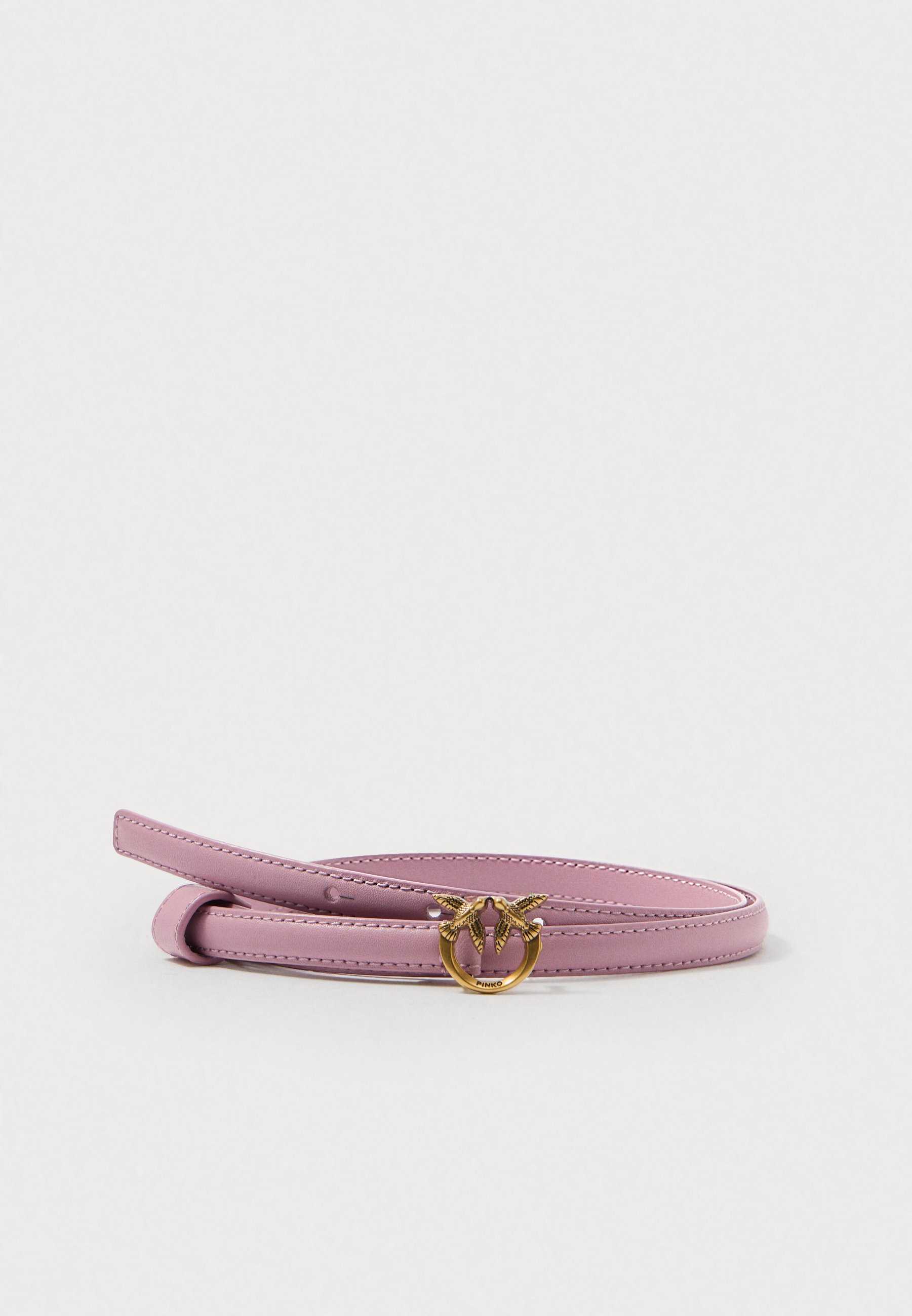 Pinko Pink Belt with Gold Buckle 80s VINTAGE Pink Belt Womens XS Leather Gold Buckle Chic  main image 2