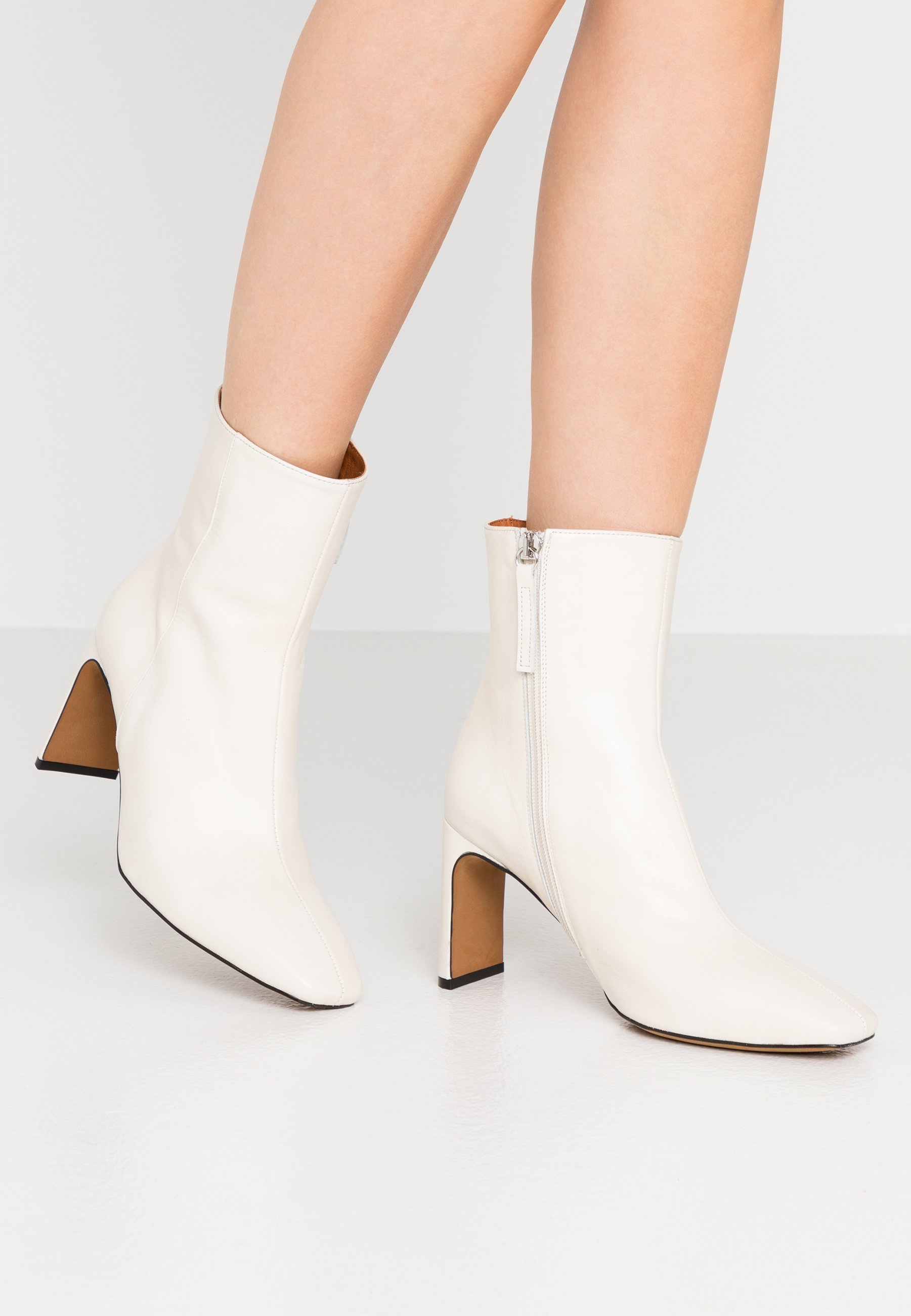 off white ankle booties