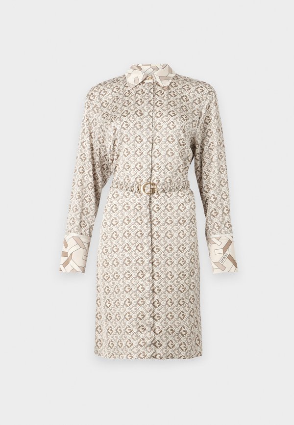 VERONICA LOGO BELT - Shirt dress - taupe4