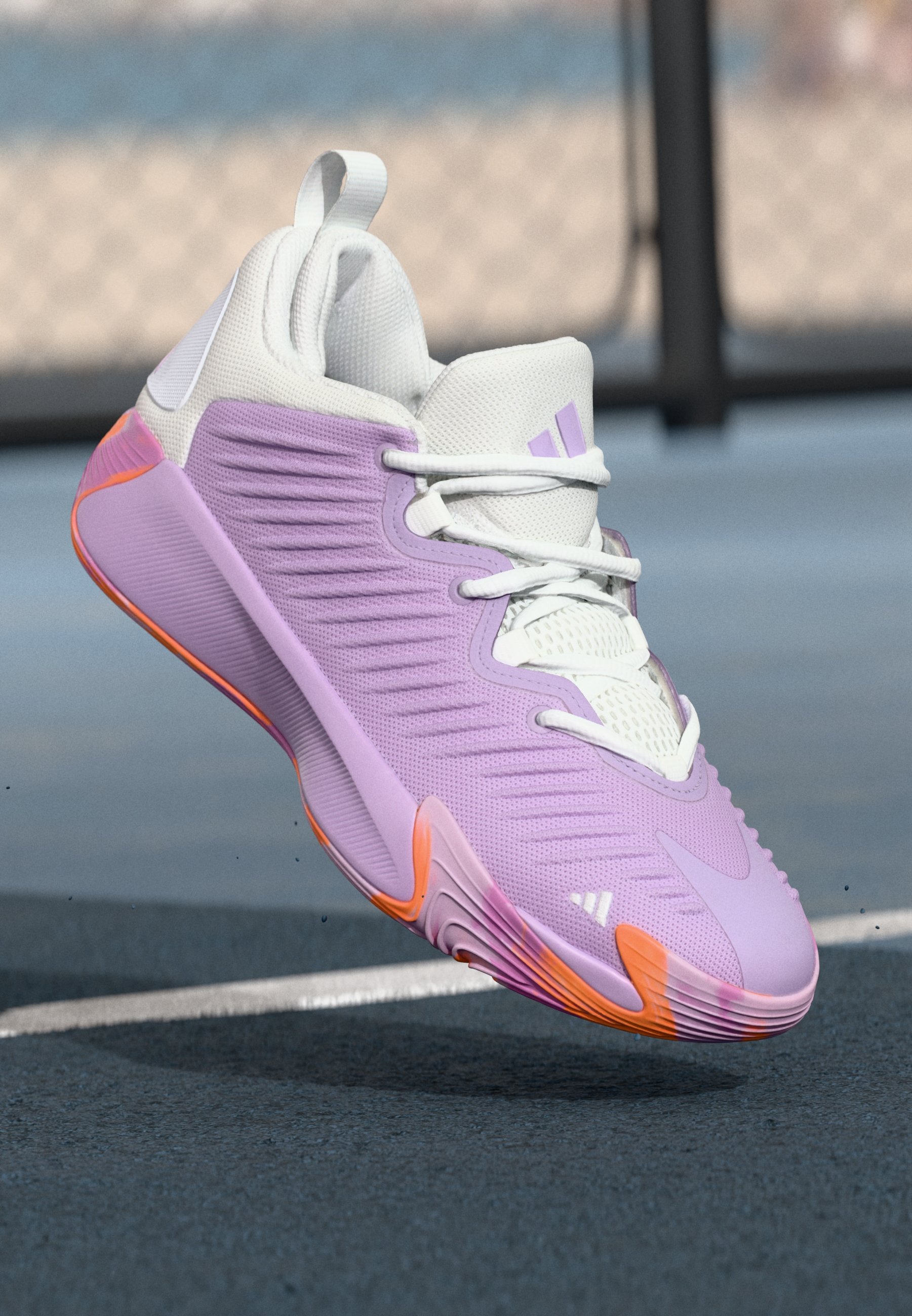 adidas Performance INITIATION - Basketball shoes - powder plum/footwear  white/preloved purple/lilac - Zalando.ie