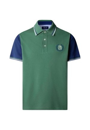 Façonnable, FAÇONNABLE POLO SHIRT BICOL PRINT PIQ PLO - Poloshirt - casting green