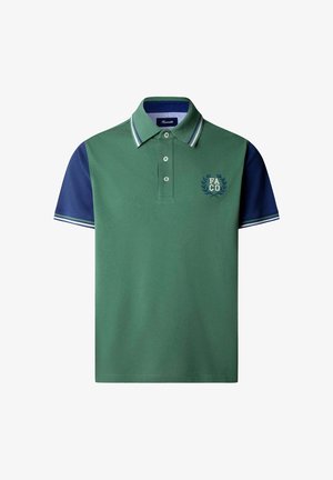 Façonnable, FAÇONNABLE POLO SHIRT BICOL PRINT PIQ PLO - Poloshirt - casting green