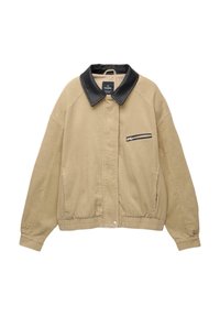 WITH CONTRASTING COLLAR - Poletna jakna - sand