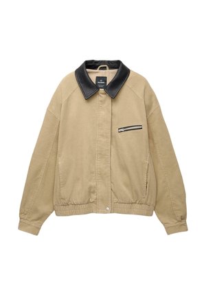 WITH CONTRASTING COLLAR - Jachetă de vară - sand