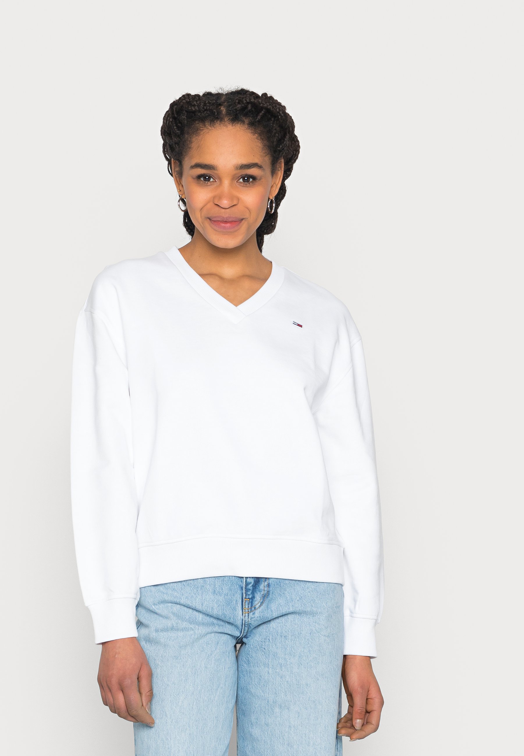 Tommy Jeans RLXD FEMININE - Felpa - white/bianco - Zalando.it