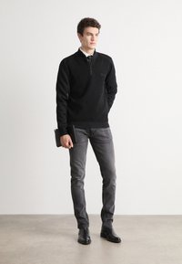 BOSS ZHINE - Stickad tröja - black