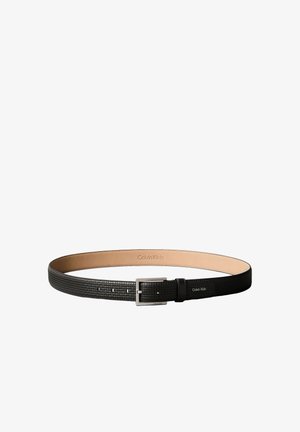 Calvin Klein, CINTURA SQUARE BUCKLE WOVEN 32MM - Cintura - black brushed nickel-vzz