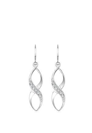 SPARKLING INFINITY - MIT KRISTALLEN VON SWAROVSKI® - Oorbellen - weiß