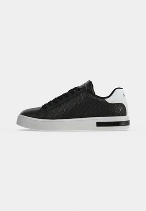 Armani Exchange, LONDON ALL OVER LOGO SNEAKER - Baskets basses - black/optic white