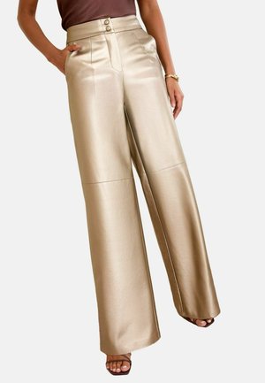 PETITE FIT TAILORED - Trousers - gold