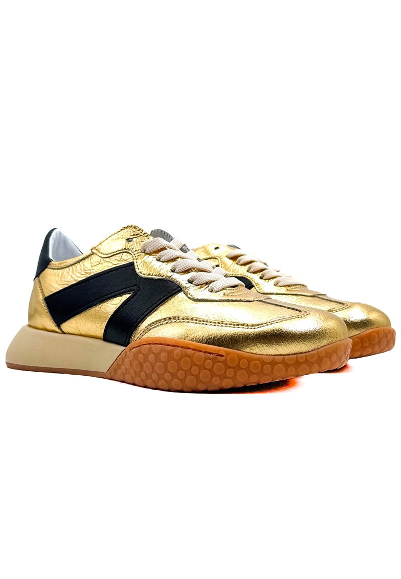 Mjus Sneaker Gold Weiss Damen Sneaker Mjus Gloria Gold Schwarz