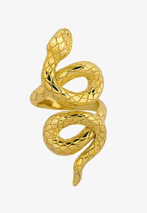 LANZADERA EN FORMA DE SERPIENTE - Anillo - yellow