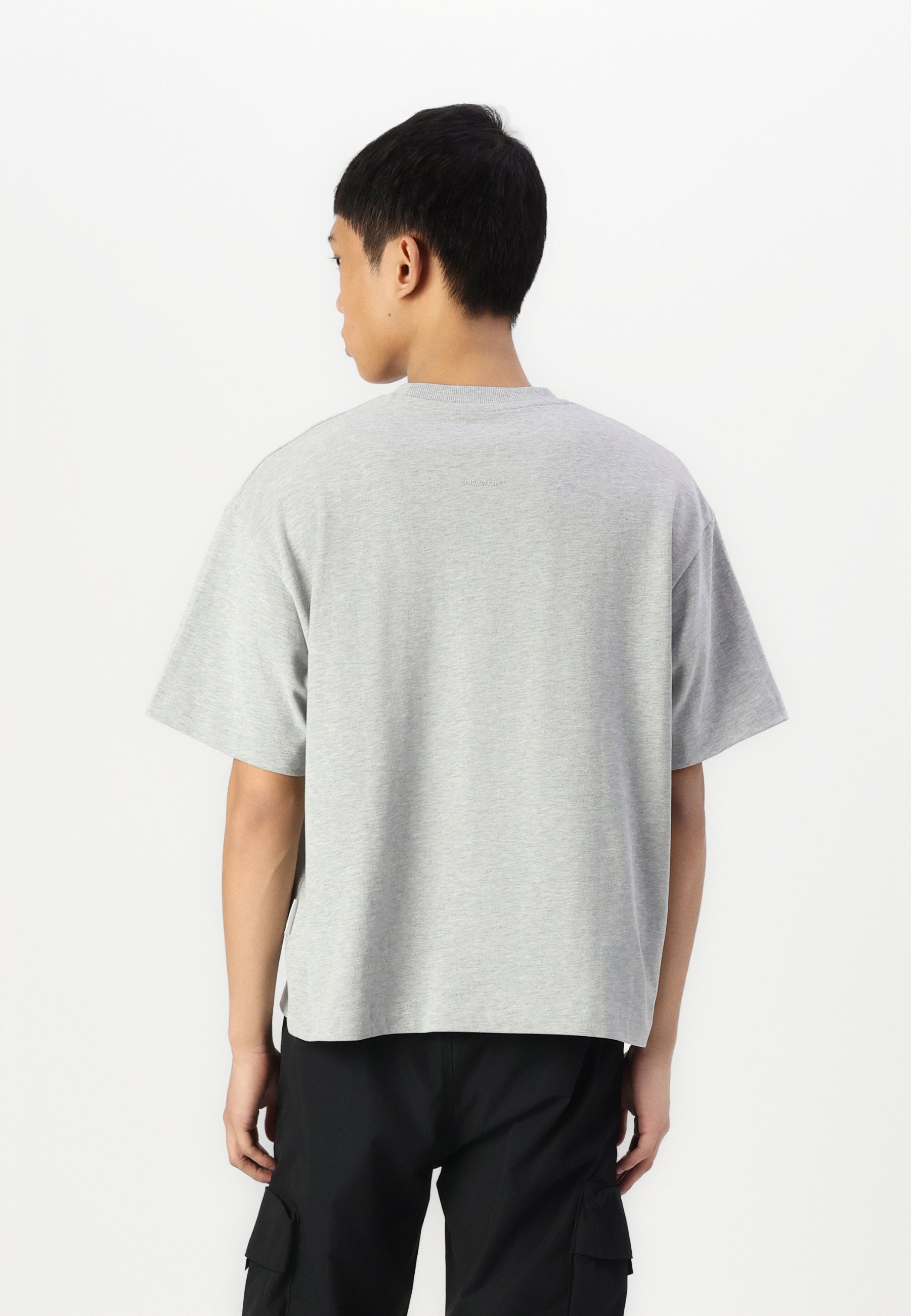 [CKJeans] Men's Relax Fit Heavy Cotton Crew Neck T ★人気★ Calvin Klein Męskie dzianinowe topy S/S, Biały (jasna biel