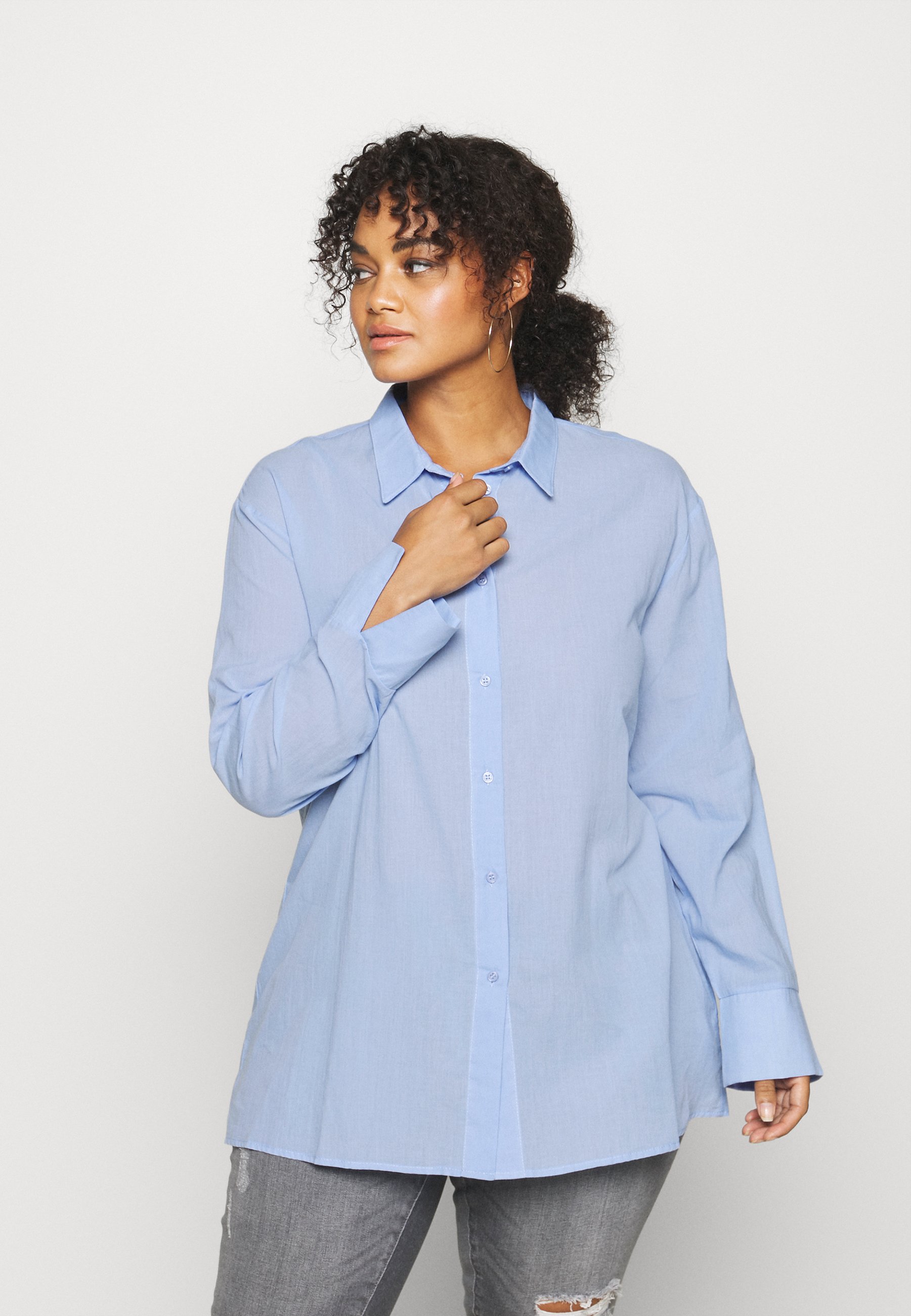 oversized button up blouse