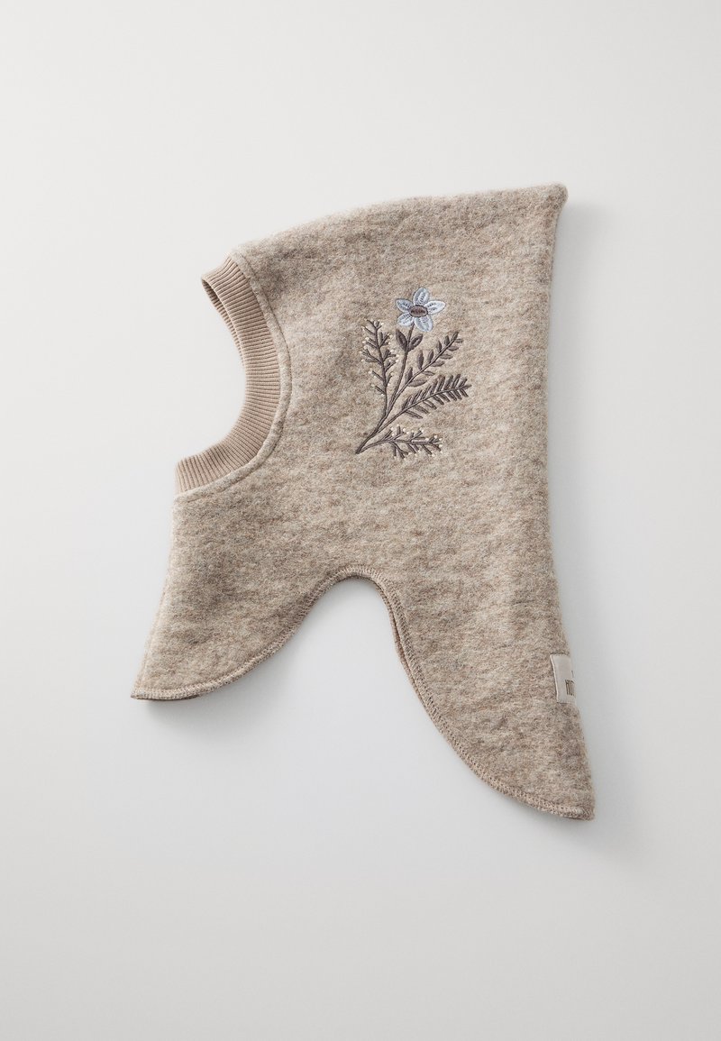 Huttelihut BALACLAVA FLOWER UNISEX - Beanie - camel melange