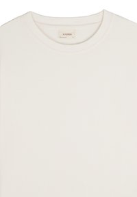 Heren T-shirt met regular fit in off-white katoen, met een ronde hals en ribgebreide afwerking. Label met "SCALPERS," maat XL. Zachte textuur.