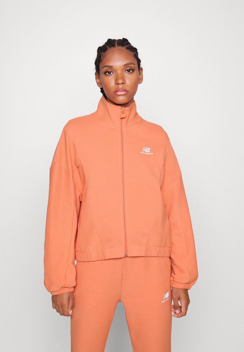 New Balance ATHLETICS TRACK JACKET Gilet cedar/orange ZALANDO.FR