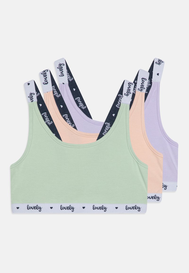 Buffalo - BUSTIERS 3 PACK - Korsetes izstrādājums ar stīpiņām - rose/lilac/light green, Palielināt