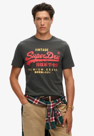 Superdry CLASSIC VINTAGE LOGO HERITAGE - Print T-shirt - olive