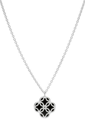 Fossil Halskette - silber