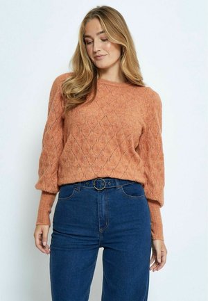 PUFF SLEEVE - Jumper - toasted nut melange