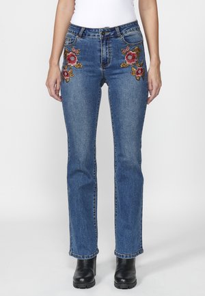 Vaqueros bootcut - azul med   medium blue