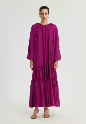 WITH PEARL BUTTON DETAIL - Maxi ruha - fuchsia