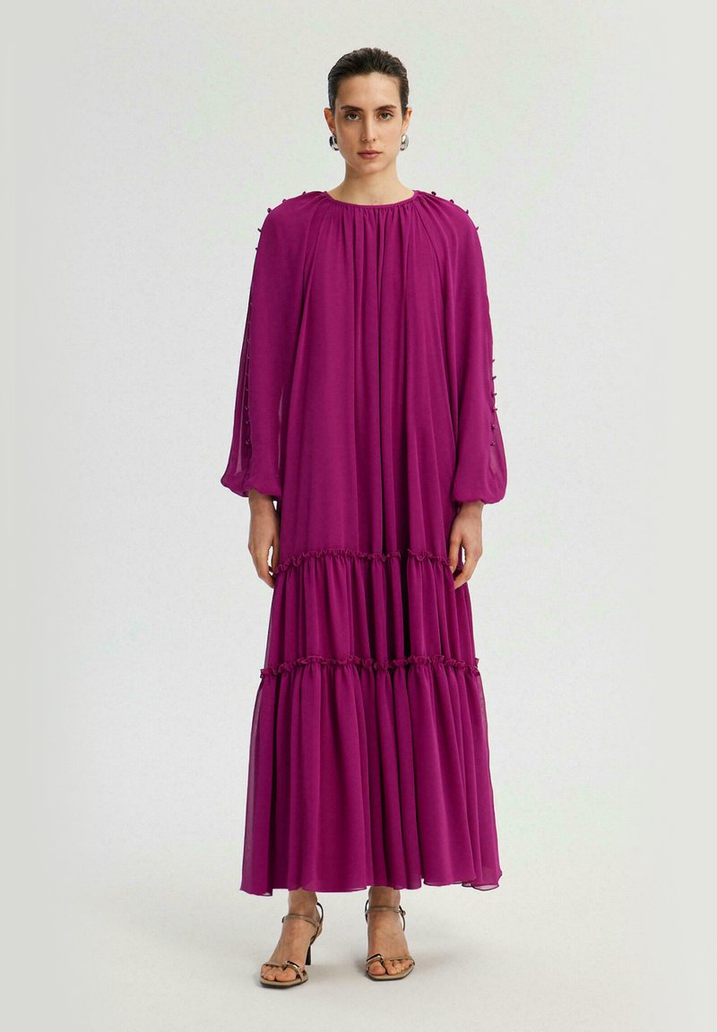 Touché Privé WITH PEARL BUTTON DETAIL - Maksikleit - fuchsia