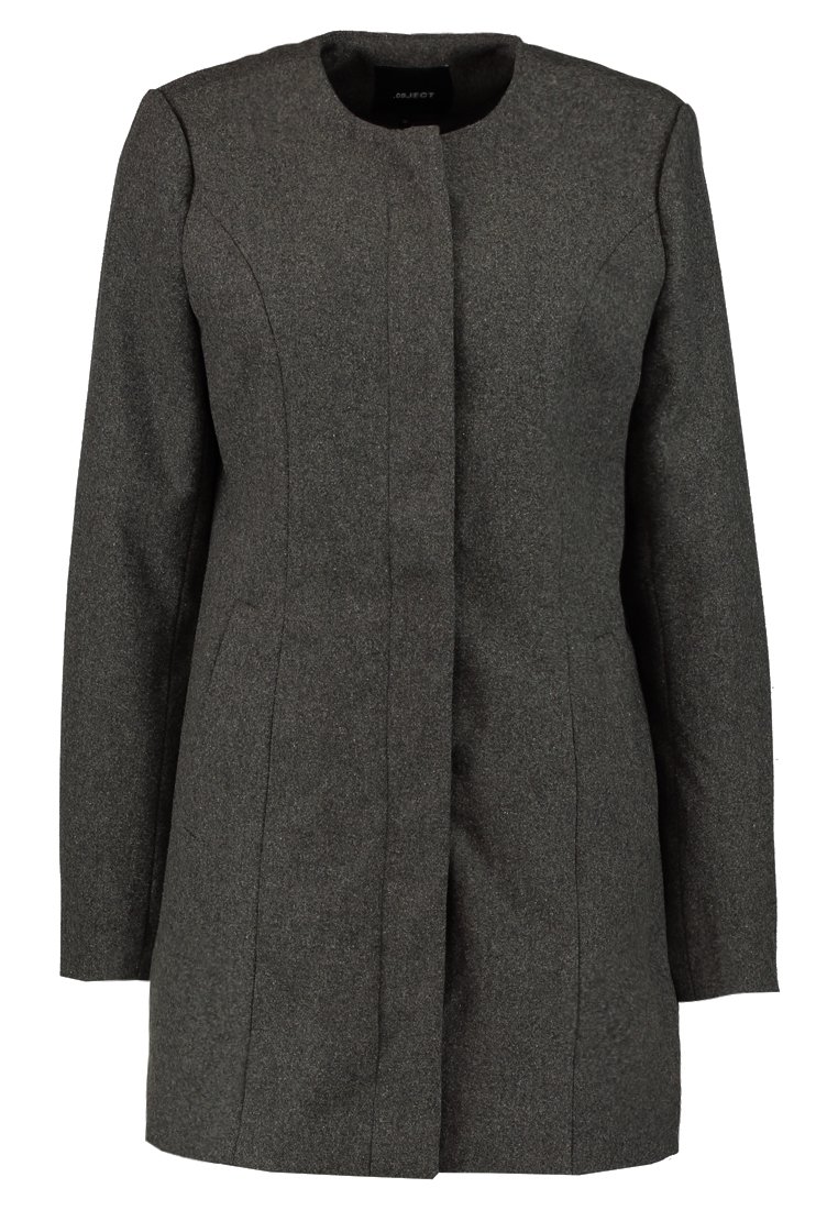 Object Cappotto corto mottled dark grey/grigio scuro screziato