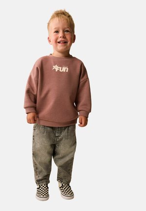 Next, REGULAR FIT - PRINTED CREW NECK SWEAT TOP UNISEX - Sweatshirt - mauve purple