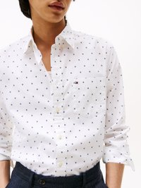 Tommy Hilfiger FLEX SMALL PRINT SHIRT - Krekls - white