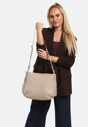 DrachenLeder, Umhängetasche - helltaupe beige
