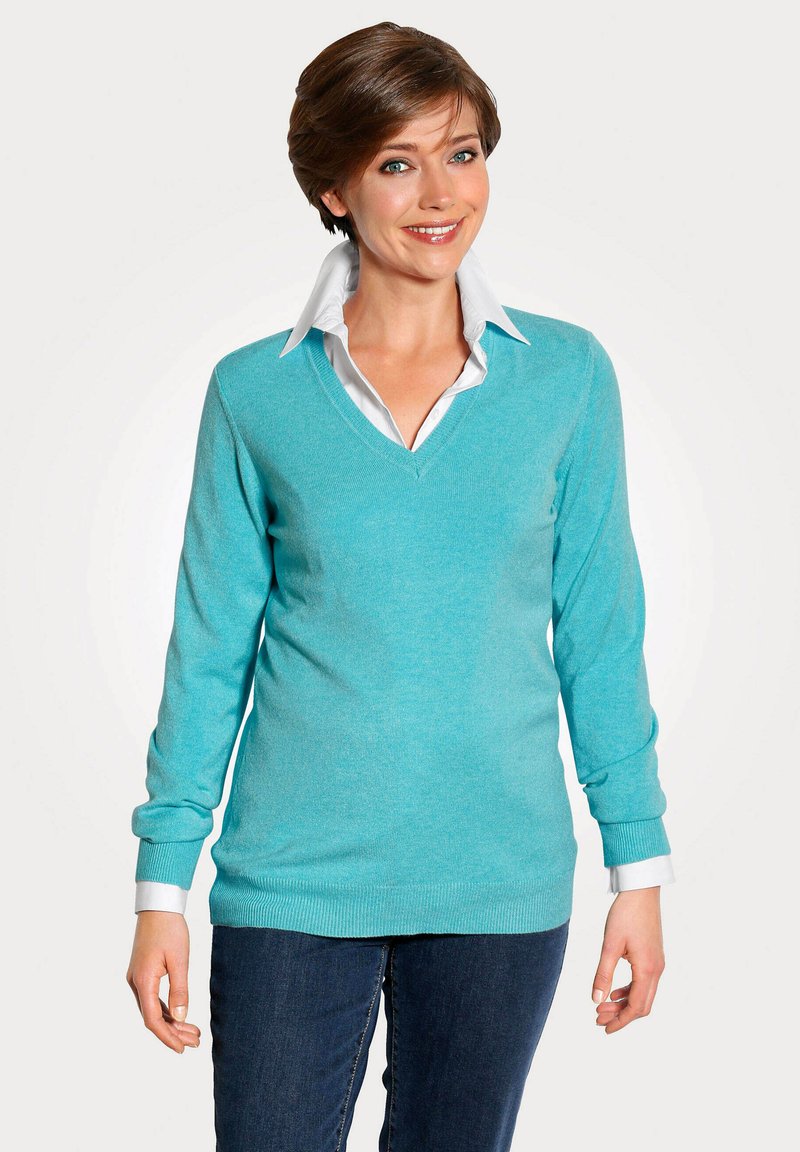 Damen Strickjacken | MONA Strickpullover türkis - YQ92362 Damen Strickjacken | MONA Strickpullover türkis - YQ92362