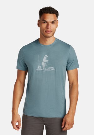 TECH LITE POLAR PADDLE - Print T-shirt - blue ash